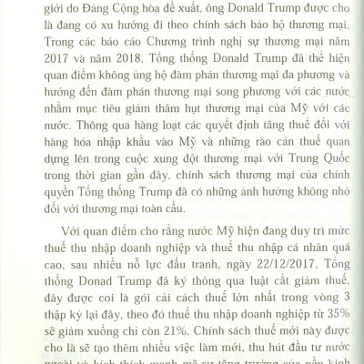 Một Số Chính Sách Kinh Tế Của MỸ Dưới Thời Tổng Thống DONALD TRUMP