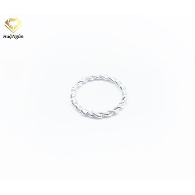 Nhẫn bạc Ý 925 Huệ Ngân - Vòng tình yêu RR1719