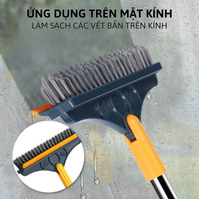 Cây chà sàn nhà tắm, chổi cọ sàn và gạt nước 2 trong 1, cọ sạch khe hẹp và góc tường – Hàng chính hãng dododios