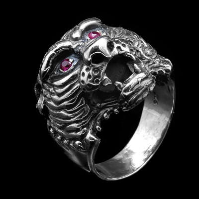 Nhẫn Nam Bạc Hiểu Minh NA561 - Hình Mặt Hổ - Bảo Hành Vĩnh Viễn ( Hàng Chính Hãng )