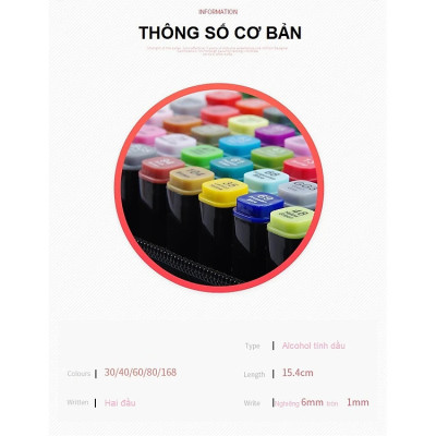 Bộ Bút 30 Màu Touch Chuyên Nghiệp - Hàng chính hãng 