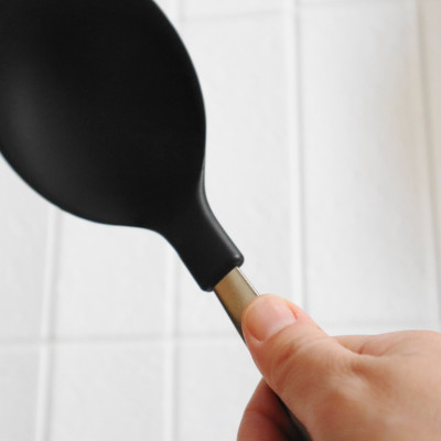 Combo 03 Muôi múc canh đầu silicone Echo Metal 25.5cm - Nội địa Nhật Bản