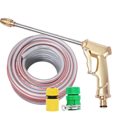 Rửa xe tưới cây Bộ dây và vòi xịt tăng áp lực nước 300% loại 30m cút nhựa,nối nhựa 206701-3