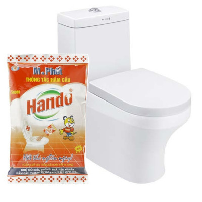 Combo 2 gói bột thông tắc hầm cầu bể phốt Hando 215Gr [Đổ định kì để bồn cầu ko tắc]