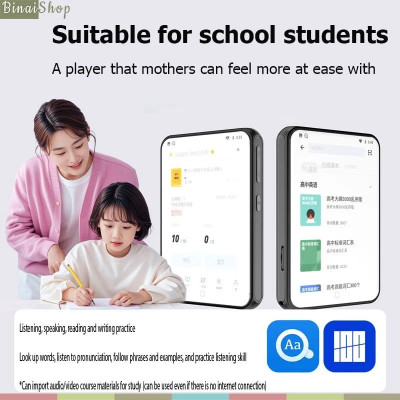 Ruizu D60 - Máy Nghe Nhạc, Xem Video Màn Hình Cảm Ứng LCD 3.5 Inch, Kết Nối Wifi, Bluetooth, Hỗ Trợ Dịch Ngôn Ngữ - Hàng Chính Hãng