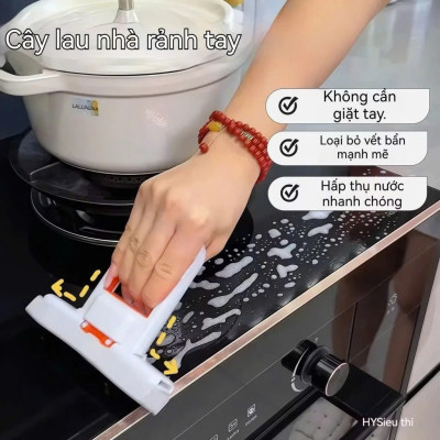 Cây Lau Đa Năng Tự Vắt Thông Minh Mini – Chổi Lau Bàn Bếp, Lau Nhà Tắm, Lau Kính, Lau Xe Hơi Tiện Dụng- HÀNG CHÍNH HÃNG MINIIN