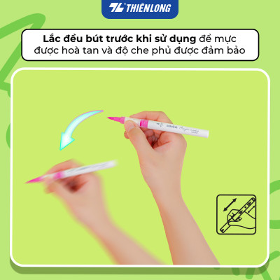 Pastel Acrylic Markers Bút sơn/ Bút lông 12/24/36 màu ThiênLong Colokit - Màu sắc tươi sáng, Mượt tay đều màu