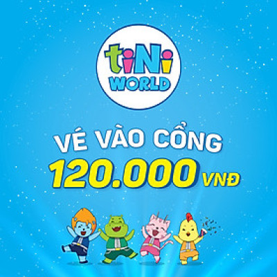 Vé cổng điện tử tiNiWorld EXPRESS NGÀY THƯỜNG áp dụng tại các trung tâm tiNiWorld có giá vé vào cổng 120.000 VNĐ