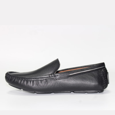 Giày MICHILUX Da Bò Thật Chính Hãng Classic Moccasin CSMS0 Màu Đen