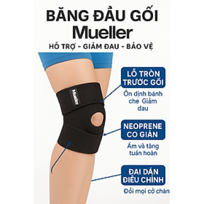 ￼BĂNG ĐẦU GỐI GỌN NHẸ MUELLER COMPACT KNEE SUPPORT – ML.58677