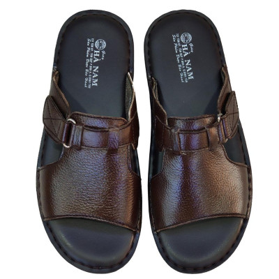 Dép Nam Quai Ngang Da Bò Thật TiTi ĐÔ Cao Cấp DNA2113d