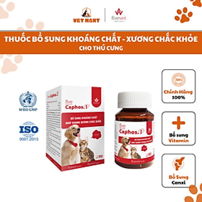 Thuốc Bổ Sung Canxi Cho Xương Five-Caphos.D Dành Cho Thú Cưng 90 Viên - Fivevet