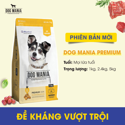 [2,4kg] THỨC ĂN HẠT CHO CHÓ MỌI LỨA TUỔI DOG MANIA PREMIUM TÚI 2,4kg