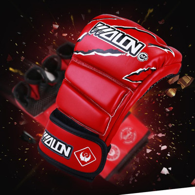 Găng tay đấm bốc - boxing hở ngón MMA Wolon, thông hơi thoáng khí, không hôi tay khi sử dụng