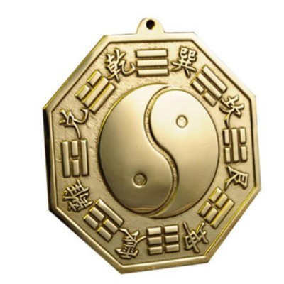 Gương bát quái đồng nguyên chất size 13,5cm