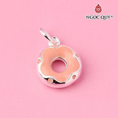 Charm bạc treo hình bánh donut - Ngọc Quý Gemstones