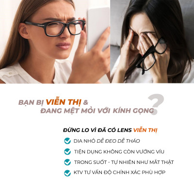 Kính áp tròng viễn thị trong suốt COSMO | Angel Eyes Contact Lens | Độ viễn +0.50 đến +6.00 (Có hỗ trợ viến lệch)