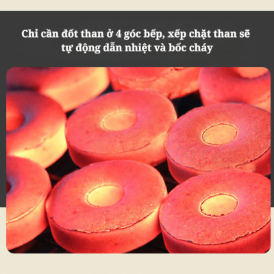 Bếp nướng kèm than, vỉ nướng, Bếp nướng than di động, tiện lợi,ít khói, linh hoạt kèm quà tặng