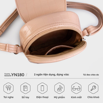 Túi Yuumy ( Thời trang nữ đi chơi sành điệu size 11 - Túi đeo chéo da Verein YN180 )