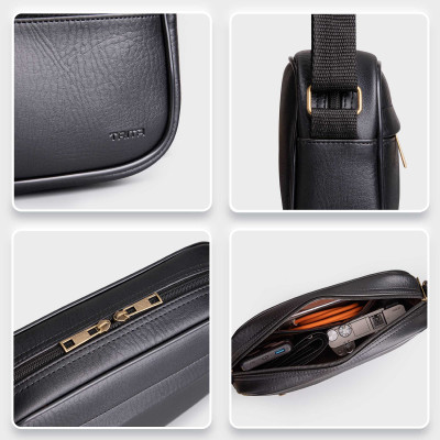 Túi Trita ( Thời trang nam bo viền thời trang - Túi đeo chéo da RTN10 )