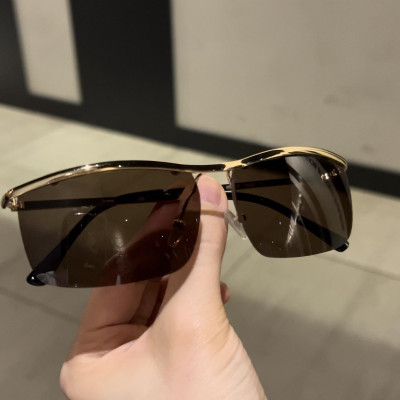 Kính râm Nam nửa viền Solex gọng kim loại nhỏ Fullbox phụ kiện cao cấp