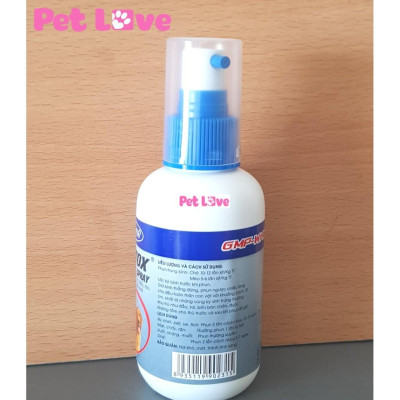 Hantox Spray diệt bọ chét, ve rận, ghẻ trên chó mèo (chai 100ml)