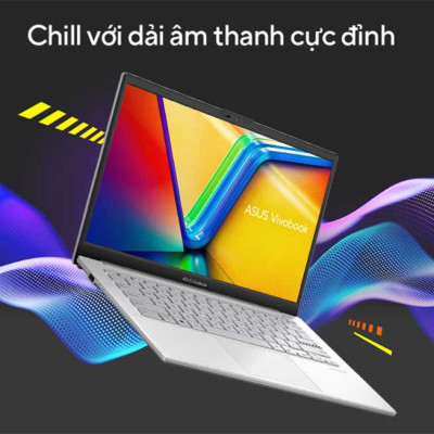 Laptop Asus Vivobook Go 14 E1404FA-NK177W (Ryzen 5 7520U | 16GB | 512GB | 14 inch FHD | AMD Radeon Graphics | Win 11 | Bạc) - Hàng Chính Hãng