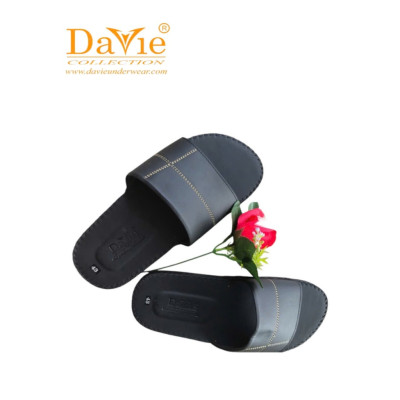 Dép Quai Ngang Nam Thương Hiệu Davie Dvsd03 Chất Liệu Da, Đế Cao Su Bền Đẹp Chất Lượng Cao