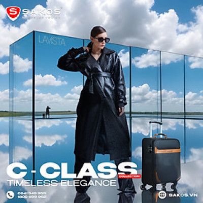 Vali Kéo Vải Doanh Nhân SAKOS LAVISTA - Size XS (18inch)/ Xách Tay (Cabin) - Khóa TSA - Chống Thấm, Trượt Nước