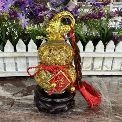 Bầu hồ lô vàng lá phong thủy chiêu tài, lộc