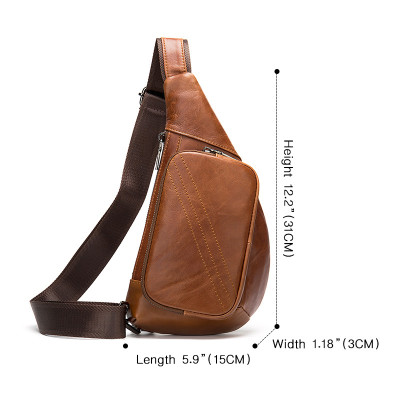 Túi đeo chéo nam DA BÒ THẬT – BEE GEE DCN9336A