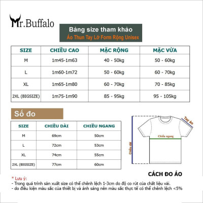 Áo Thun Đôi, Cặp Mr.Buffalo Tshirt Cotton 100% có bigsize Unisex Local Brand B18nB18