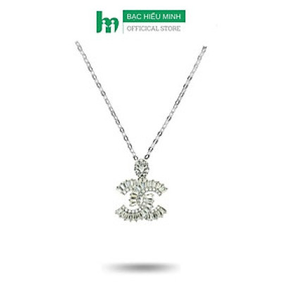 Dây Chuyền Vòng Cổ Bạc  Chanel Đính Đá Tinh Tế BẠC HIỂU MINH DMD471