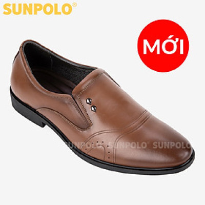 Giày Da Nam, Giày Tây Công Sở Nam Da Bò SUNPOLO SPH310 (Đen, Nâu)