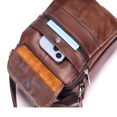 Túi đeo chéo nam DA BÒ THẬT – BEE GEE DCN9398