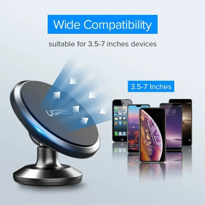 Ugreen UG50871LP117TK 4 đến 7 inch giá đỡ điện thoại từ tính trên xe hơi - HÀNG CHÍNH HÃNG