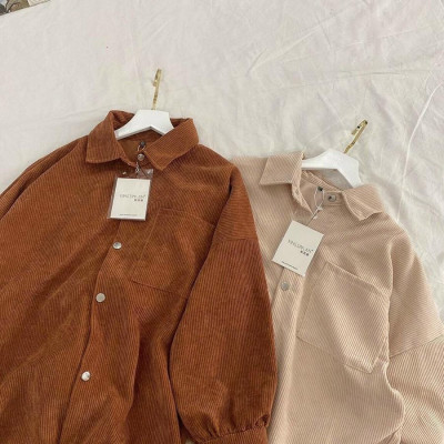 Áo kaki 2 lớp SƠMI NHUNG GÂN cá tính cá tính-A551