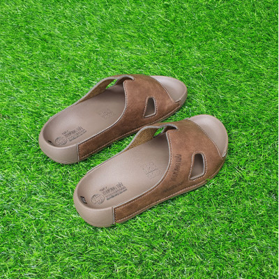 Dép nam siêu nhẹ bản ngang chữ H da bò mềm mại Trường Hải DN158