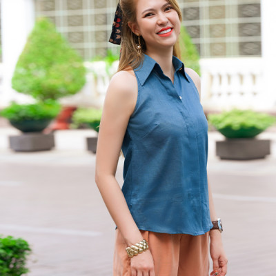Áo Sơ Mi Halter Veronica TOP159 Thời trang thiết kế Hity