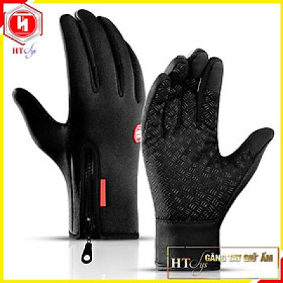 Găng tay đi xe giữ ấm mùa đông - HT SYS - Freesize - Thích hợp cho cả nam và nữ - Chống thấm nước và giữ nhiệt hiệu quả