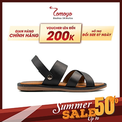 Dép Sandal Nam Da Bò Cao Cấp Tomoyo TMS10301