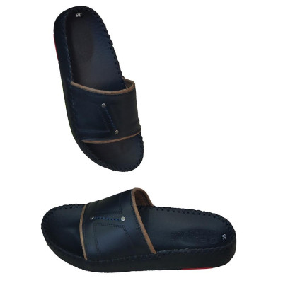 Dép Nam Quai Ngang Da Bò Thật TiTi ĐÔ Cao Cấp DNA2140d