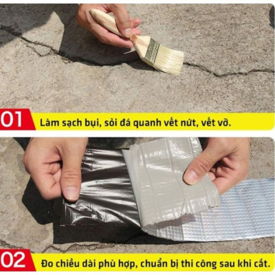 Cuộn băng keo siêu dính chống thấm mọi chất liệu 10cm dài 5m
