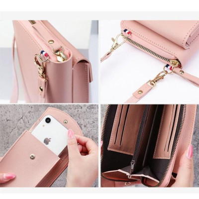 (New) Ví nữ dài cầm tay dây đeo chéo thời trang nhiều ngăn tiện dụng (Có Sẵn Hàng) (được chọn mẫu) Loại Tốt