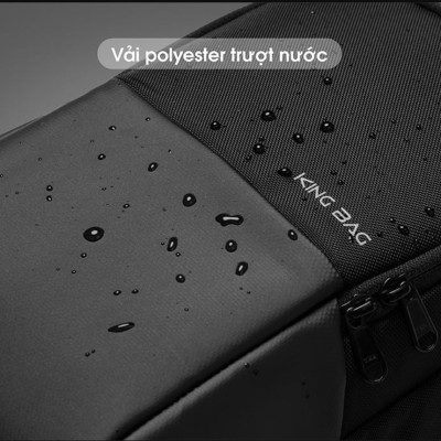 Túi đeo chéo thời trang KINGBAG JULIUS IV cổng USB, nhiều ngăn, chống trộm, vải kháng nước tốt - Hàng chính hãng