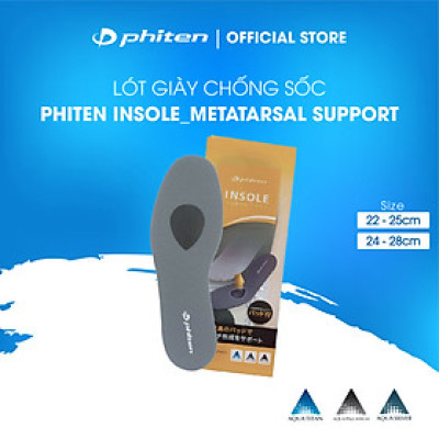 Lót giày hỗ trợ vòm chân Phiten metatarsal support giảm đau, mỏi, êm chân TI148003/TI148004