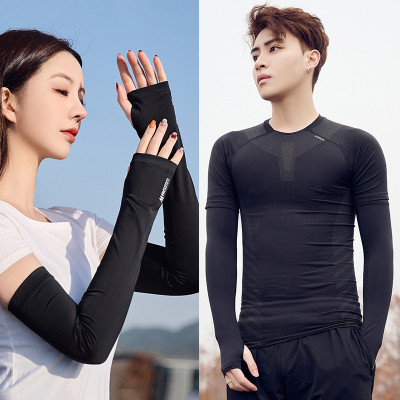 Găng Tay Chống Nắng Unisex Xỏ Ngón Chống Tia UV Thun Lạnh Cao Cấp (Nhiều Màu)