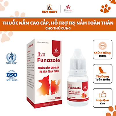 Dung Dịch Five Funazole For Pet 10ml Cao Cấp, Hỗ Trợ Trị Nấm Toàn Thân Cho Thú Cưng - Fivevet