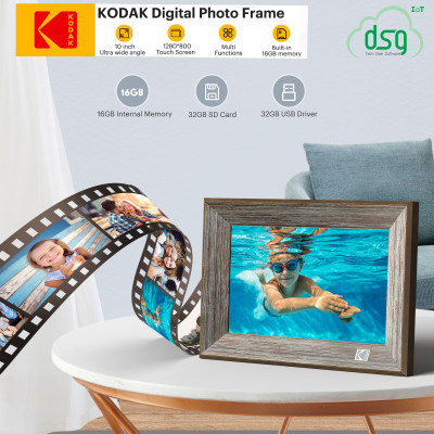 Khung ảnh KODAK chuyển động kỹ thuật số Wifi RCF-1013W, màn hình 10 inch, độ phân giải 1280x800 pixels