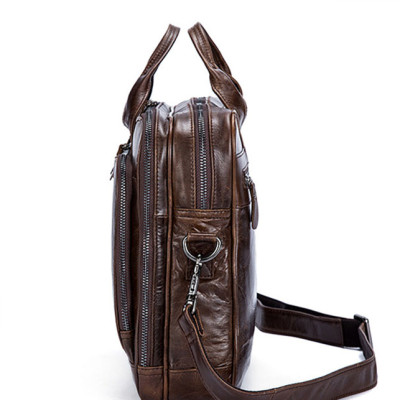 Cặp công sở nam da bò cao cấp BHM8979 Nhiều ngăn để đồ. Túi xách công sở nam